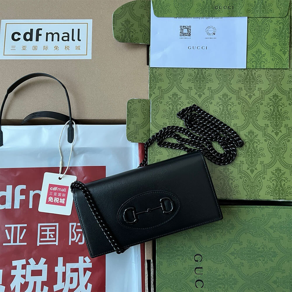 Gucci Horsebit 1955 Wallet With Chain Wallet(HIGH-END GRADE)