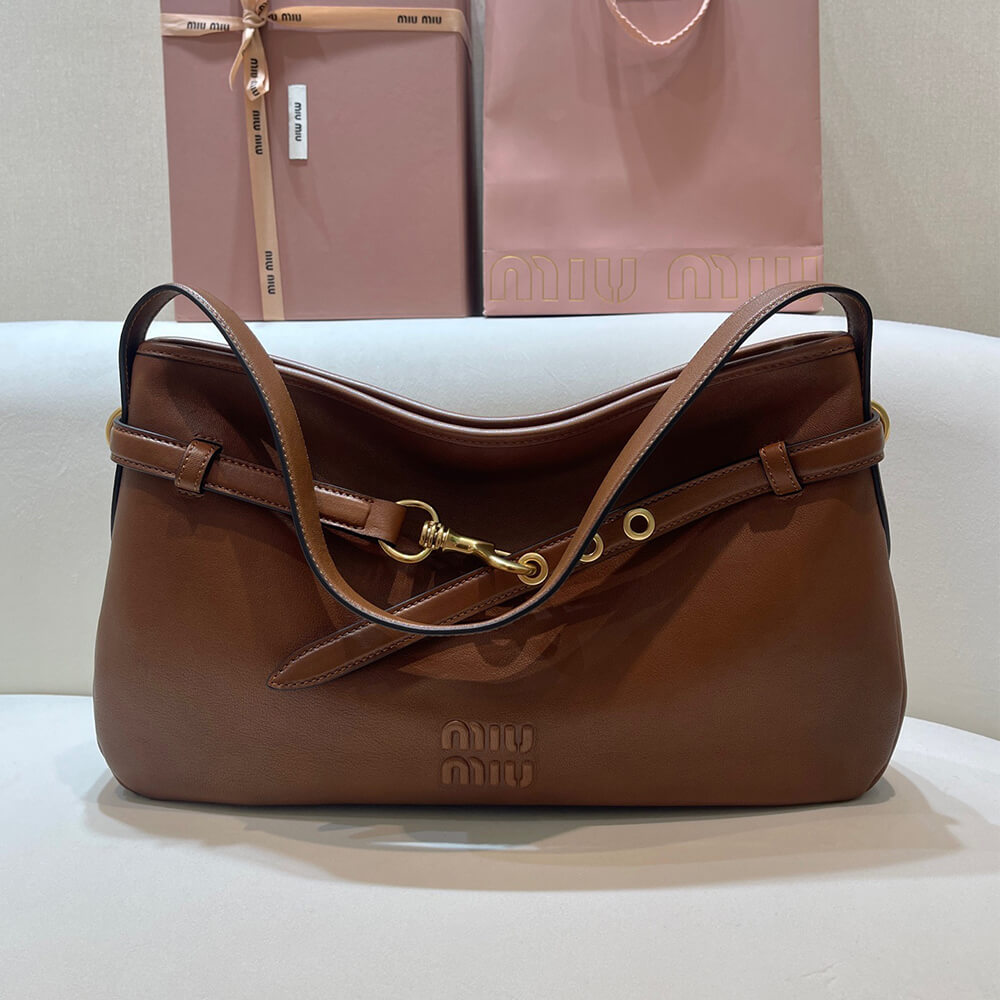 MIUMIU Medium Aventure nappa leather bag(HIGH-END GRADE)